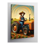 Tablo Mega Kanvas Tablo Traktör Süren Çiftçi 100 X 140 Cnvsdkey-126626-100-140