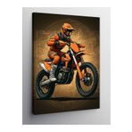 Tablo Mega Kanvas Tablo Turuncu Motosikletçi 70 X 100 Cnvsdkey-128017-70-100