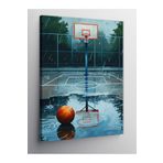 Tablo Mega Kanvas Tablo Yağmurlu Basketbol Sahası 70 X 100 Cnvsdkey-127422-70-100