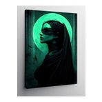 Tablo Mega Kanvas Tablo Yeşil Işıkta Kadın 100 X 140 Cnvsdkey-124681-100-140