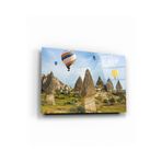 tablohouse Balonlar Cam Tablo SARI KIRMIZI BEYAZ MAVİ 25 x 35