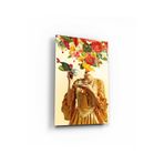 tablohouse Bir Fincan Mutluluk Cam Tablo SARI KIRMIZI BEYAZ MAVİ 25 x 35