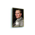 tablohouse MUSTAFA KEMAL ATATÜRK GOLD DETAYLI CAM TABLO SİYAH KIRMIZI BEYAZ MAVİ KAHVERENGİ YEŞİL 25 x 35