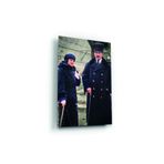 tablohouse MUSTAFA KEMAL ATATÜRK İLE LATİFE HANIM CAM TABLO SİYAH KIRMIZI BEYAZ MAVİ KAHVERENGİ YEŞİL 40 x 60