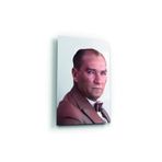 tablohouse MUSTAFA KEMAL ATATÜRK PORTE CAM TABLO SİYAH KIRMIZI BEYAZ MAVİ KAHVERENGİ YEŞİL 70 x 105