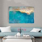 Tablolife Behınd The Clouds 100x100 cm Yağlı Boya Dokulu Tablo