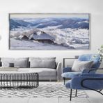 Tablolife Kar Tatili 90x120 cm Yağlı Boya Dokulu Tablo