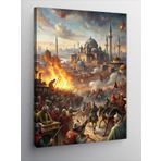 Tablolife Kırmızı Tramvay 60 x 90 cm Kanvas Tablo