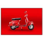 Tablolife Kırmızı Vespa 60 x 90 cm Kanvas Tablo