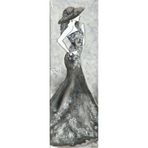 Tablolife Siyah Elbiseli Kadın 60x90 cm Kanvas Tablo
