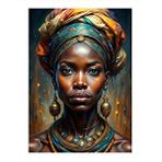 Tablomega Afrikalı Kadın Dekoratif Ahşap Tablo 25cmx 35cm