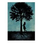 Tablomega Ağaç Ve Kadın Hediyelik Ahşap Tablo 35cm X50cm