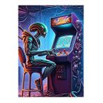 Tablomega Alien Ve Atari Dekoratif Ahşap Tablo 35cm X50cm