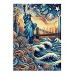 Tablomega Amerika Özgürlük Anıtı Dekoratif Ahşap Tablo 35cm X50cm