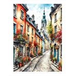 Tablomega Arnavut Kaldırımlı Yol Modern Ahşap Tablo 25cmx 35cm