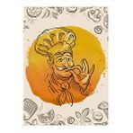 Tablomega Aşçı Mutfak Temalı Desenli Ahşap Tablo 35cm X50cm