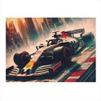 Tablomega Beyaz Formula 1 Araba Hediyelik Ahşap Tablo 35cm X50cm