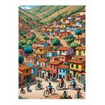 Tablomega Binalar Ve İnsanlar Modern Ahşap Tablo 25cmx 35cm