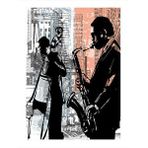 Tablomega Caz Müzik Hediyelik Ahşap Tablo 35cm X50cm