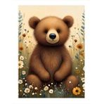 Tablomega Çiçekler Ve Oyuncak Ayı Hediyelik Mdf Tablo 25cmx 35cm