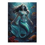 Tablomega Deniz Kızı Hediyelik Ahşap Tablo 35cm X50cm
