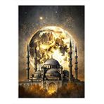 Tablomega Dolunay Ve Cami Dekoratif Ahşap Tablo 35cm X50cm