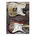Tablomega Elektro Gitarlar Hediyelik Ahşap Tablo 35cm X50cm