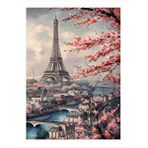 Tablomega Eyfel Kulesi Paris Dekoratif Ahşap Tablo 25cmx 35cm