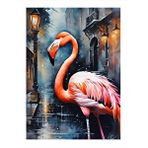 Tablomega Flamingo Modern Ahşap Tablo 35cm X50cm