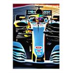 Tablomega Formula 1 Arabası Model Ahşap Tablo 35cm X50cm