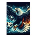 Tablomega Futbol Ve Siyah Beyaz Ve Kartal Art Mdf Tablo 25cmx 35cm