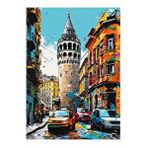 Tablomega Galata Kulesi Pop Art Model Mdf Tablo 25cmx 35cm