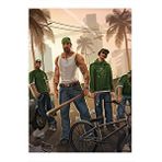 Tablomega Gta San Andreas Tasarım Ahşap Tablo 25cmx 35cm