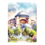 Tablomega İstanbul Ayasofya Camii Desenli Ahşap Tablo 35cm X50cm