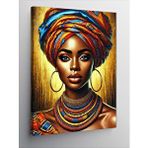Tablomega Kanvas Tablo Afrikalı Kadın Ve Canlı Renkler