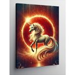 Tablomega Kanvas Tablo Altın Işıklı Unicorn