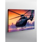 Tablomega Kanvas Tablo Askeri Helikopter Uçuşu