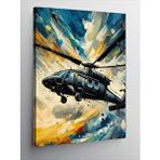 Tablomega Kanvas Tablo Askeri Helikopter