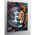 Tablomega Kanvas Tablo Aslan Ve Bitcoin
