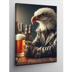 Tablomega Kanvas Tablo Bardaki Beyaz Kartal