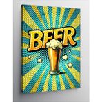 Tablomega Kanvas Tablo "beer" Yazılı Retro Afiş
