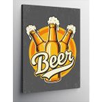 Tablomega Kanvas Tablo "beer" Yazılı Şişeler