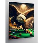Tablomega Kanvas Tablo Bilardo Oynayan Kartal