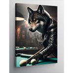 Tablomega Kanvas Tablo Bilardo Oynayan Kurt