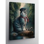 Tablomega Kanvas Tablo Bohem Kedi Ve Nehir
