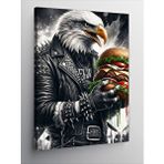 Tablomega Kanvas Tablo Burger Tutan Kartal