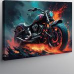 Tablomega Kanvas Tablo Chopper Motorsiklet