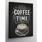 Tablomega Kanvas Tablo "coffee Time" Yazılı Poster