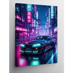 Tablomega Kanvas Tablo Cyberpunk Stilinde Araba