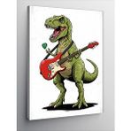 Tablomega Kanvas Tablo Dinozor Ve Rock Gitar